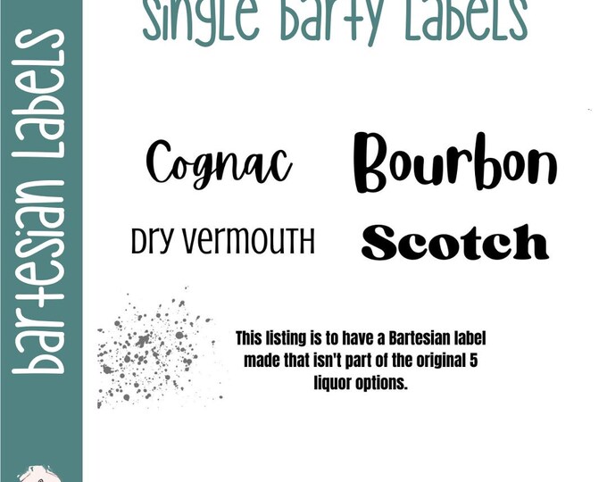 Single Bartesian/bev Labels - Etsy