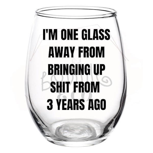 One Glass Away DECAL