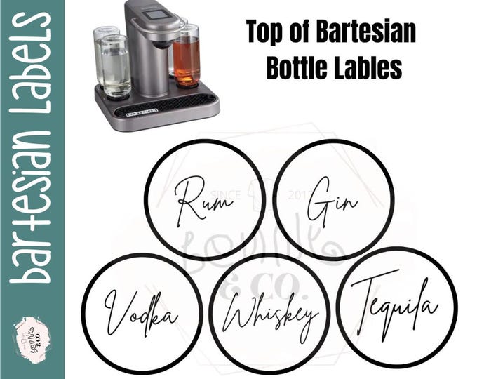 Bartesian Labels - Top of Bottles - Etsy