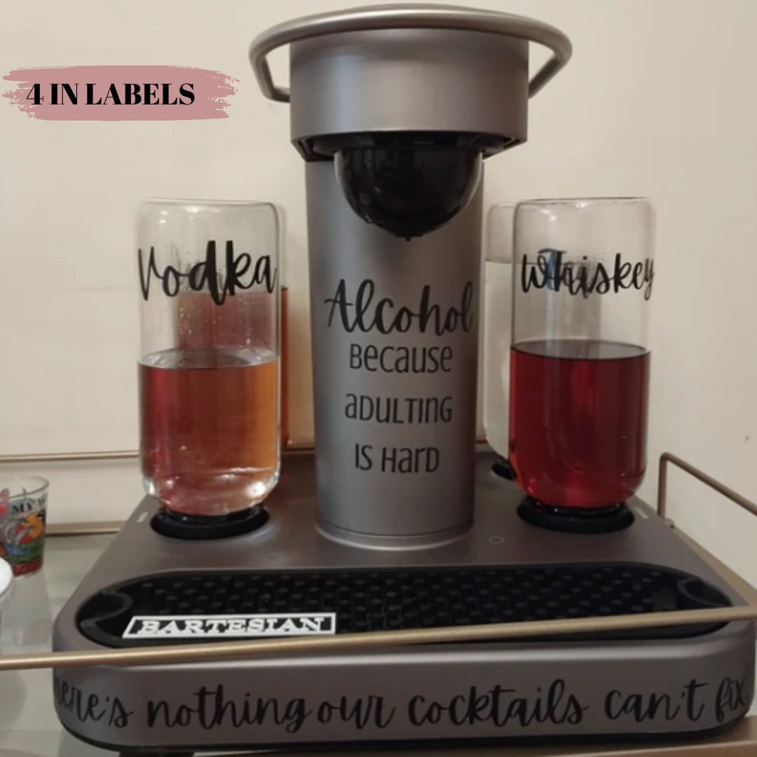 Bartesian Alcohol Labels Etsy