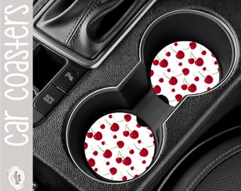 Cherry Car Coasters