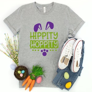 Hippity Hoppity Cute Easter Baby Bodysuit, Baby / Toddler Tshirt, Youth Shirt, or Adult Tee for Men, Women, Girl, or Boys
