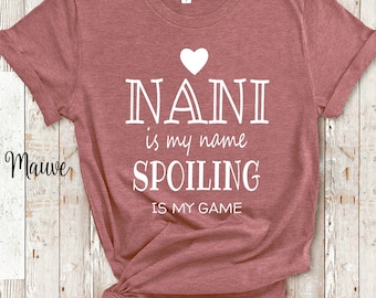 Nani ist meine Name Oma Tshirt Indien indische Großmutter Geschenkidee für Muttertag, Geburtstag, Weihnachten oder Schwangerschaftsmitteilung