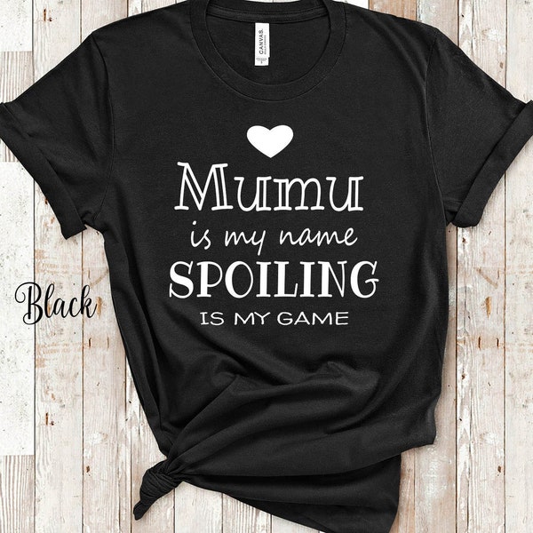 Mumu Is My Name Grandma Tshirt Finland Finnish Grandmother Gift Idea for Mother's Day, Birthday, Christmas or Pregnancy Reveal Announcement