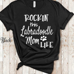 Rockin This Life Labradoodle Mom Tshirt Labra doodle Dog Owner Gifts  - Funny Labradoodle Shirt Gifts for Labradoodle Pet Parent