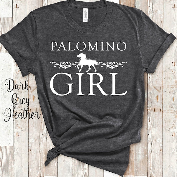 Palomino Girl Horse Lover Shirt, Long Sleeve Tshirt, Sweatshirt or Tank Top - Unique Equestrian Gifts for Women or Girls