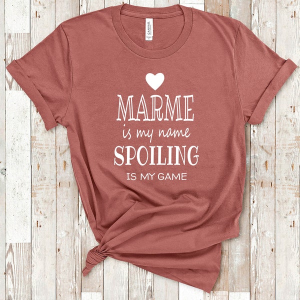 Marme Is My Name Grandma Tshirt Special Grandmother Gift Idea for Mother's Day, Birthday, Christmas or Pregnancy Reveal Announcement