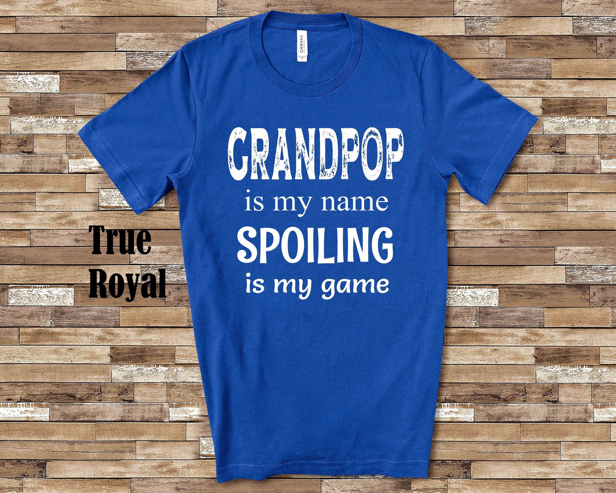Grandpop Is My Name Grandpa Tshirt Special Grandfather Gift Etsy