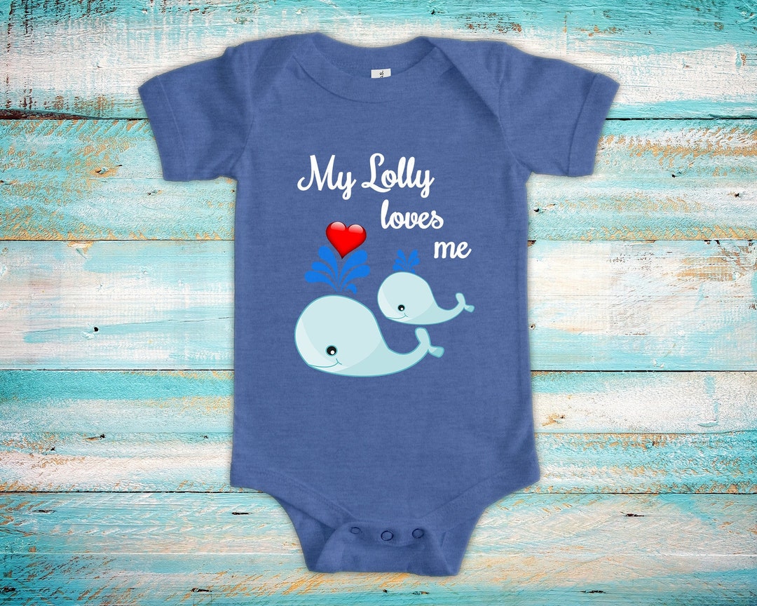 Lolly Loves Me Cute Grandma Name Whale Baby Bodysuit Unique - Etsy