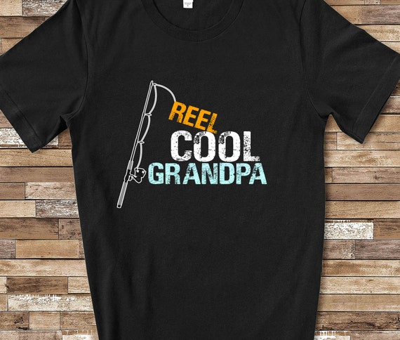 Reel Cool Grandpa Shirt for Funny Grandpa Fishing Gift Great | Etsy