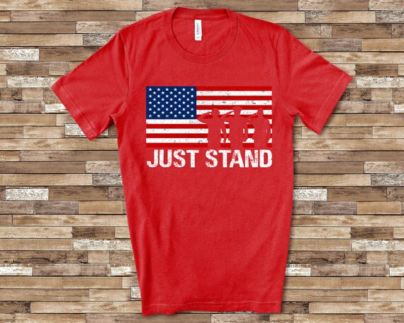 I Don't Kneel Usa Flag T-Shirt Patriotic Stand For Anthem I Don't Kneel Usa Flag T-Shirt Patriotic Stand For Anthem