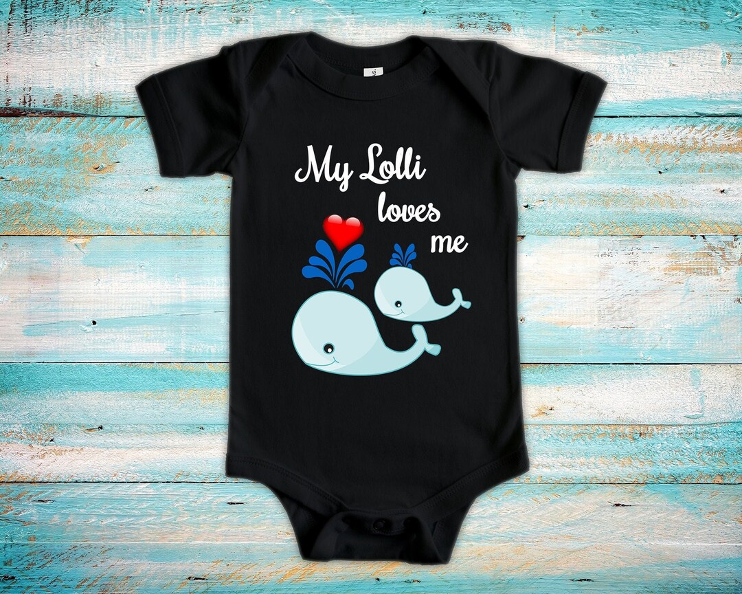 Lolli Loves Me Cute Grandma Name Whale Baby Bodysuit Unique - Etsy