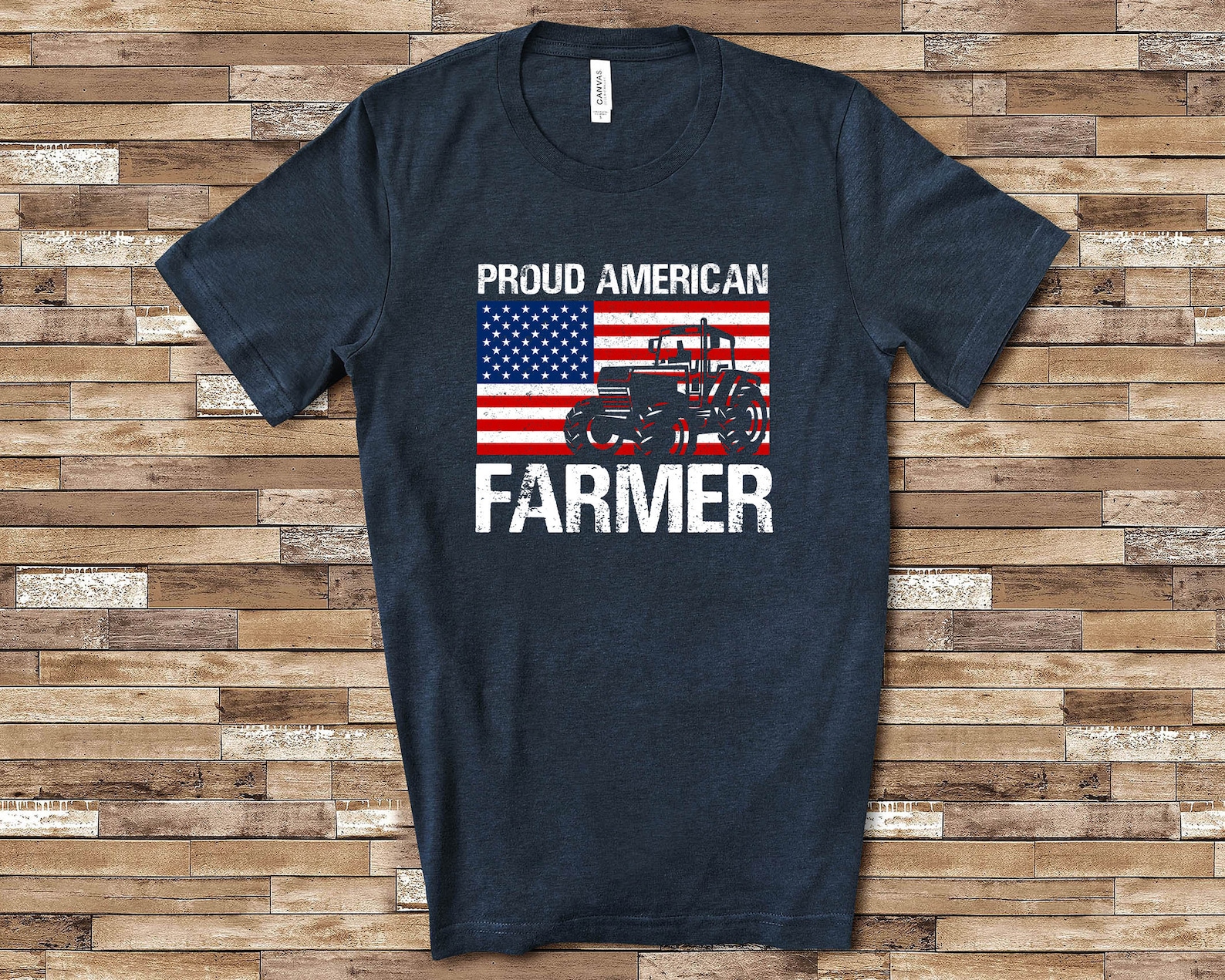Proud American Farmer Shirt Farming Tractor T Shirt Great for Birthday ...