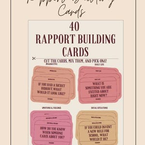 Silly Rapport Questions 40 Fun & Engaging Questions to Build Rapport With Kids | Therapy and ...