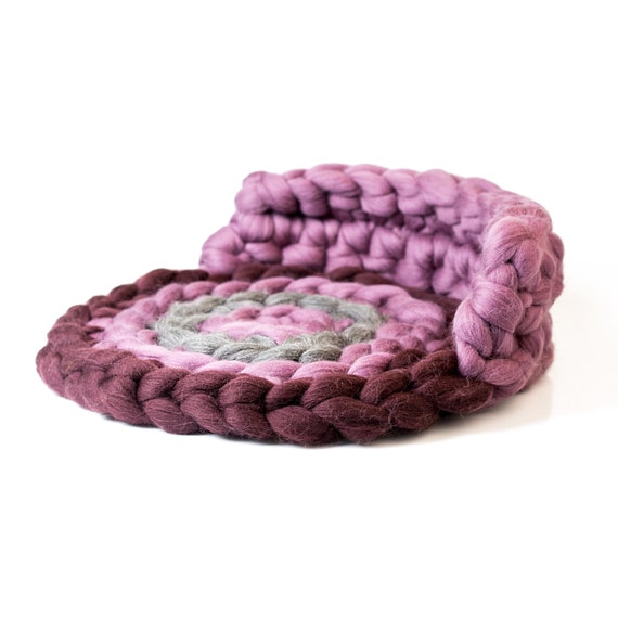 purple cat bed