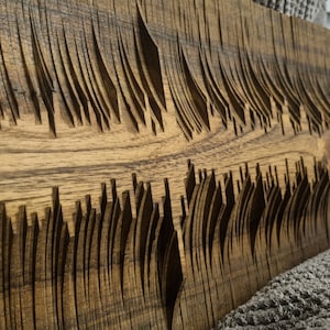Personalized Soundwave Art: Handcrafted English Oak Wood Wall Decor