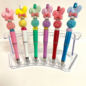 Easter Bunny Ear Pen: Handmade Beaded Rhinestone Pen