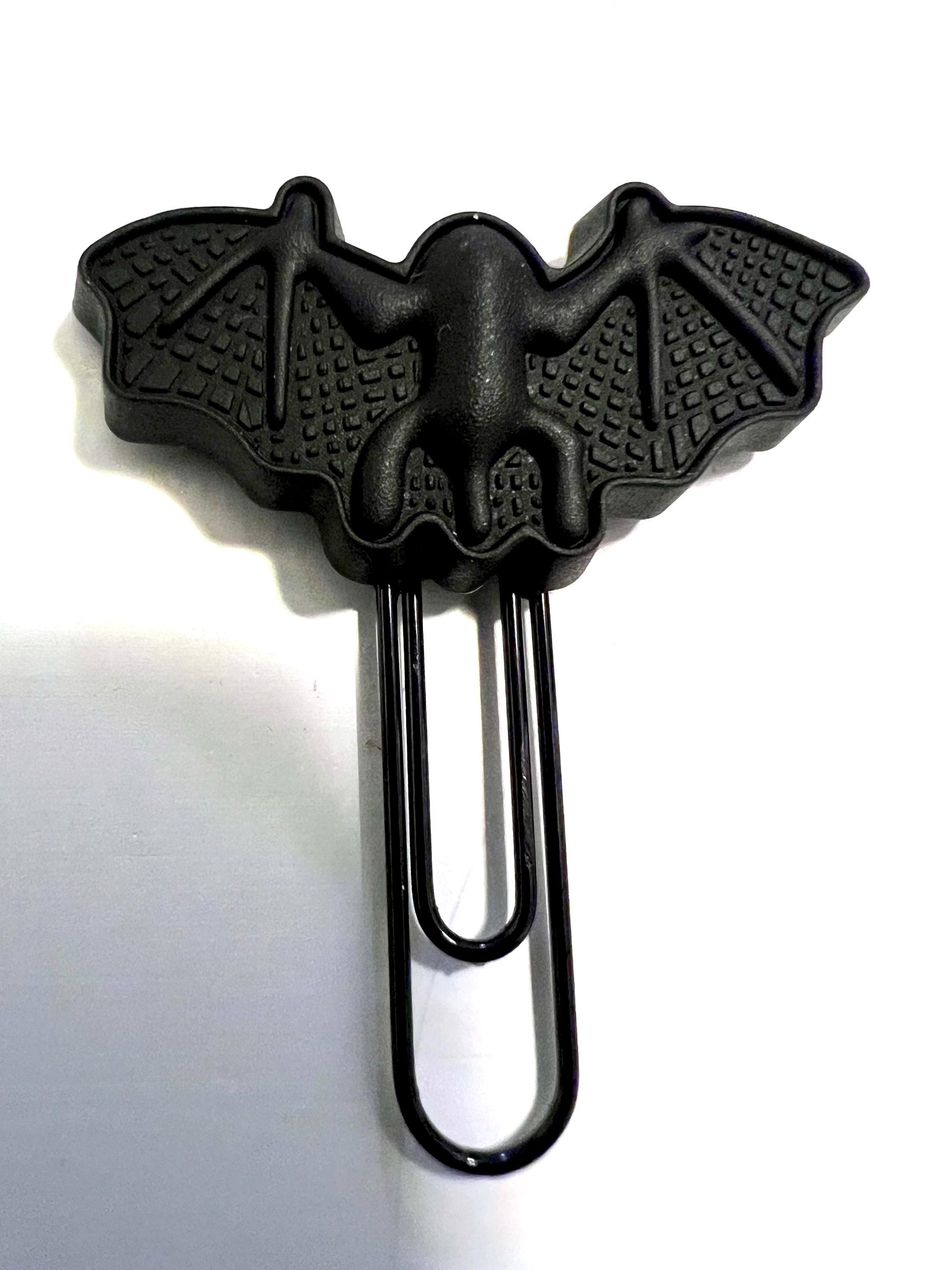 Black Rubber Bat Paper Clips – Halloween Planner Accessories, Office ...