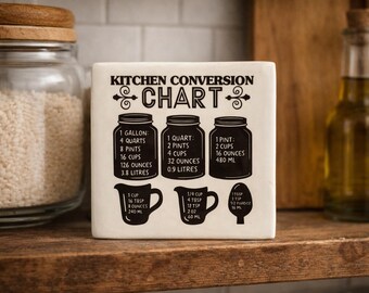 Kitchen Conversion Chart Magnet, Cooking Measurement Guide, Baking ...