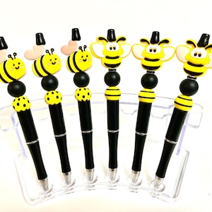 Bee Pens, Journal Pens, Great Gifts, Office Pens, Handmade Pens,  Cute Novelty Pens, 2 different style bee pens