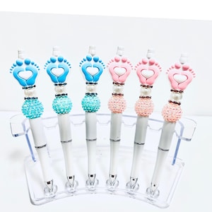 Baby-Fußabdruck-Stifte, Duschgeschenke, Mutterstifte, Baby-Stifte, spezielle Lieferungstifte, Baby-Geschenke, Jungen- / Mädchenstifte, Baby-Füße-Stift, Babygeschenk, Erinnerung