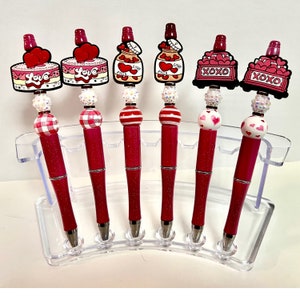 Valentine’s Pens, Red Heart Pens, Valentine Gifts, Office Gifts, Cute and Unique Pens, CoWorker gifts, Valentine Heart Decor