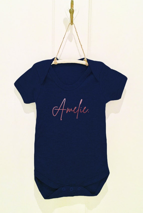 personalised name baby grow