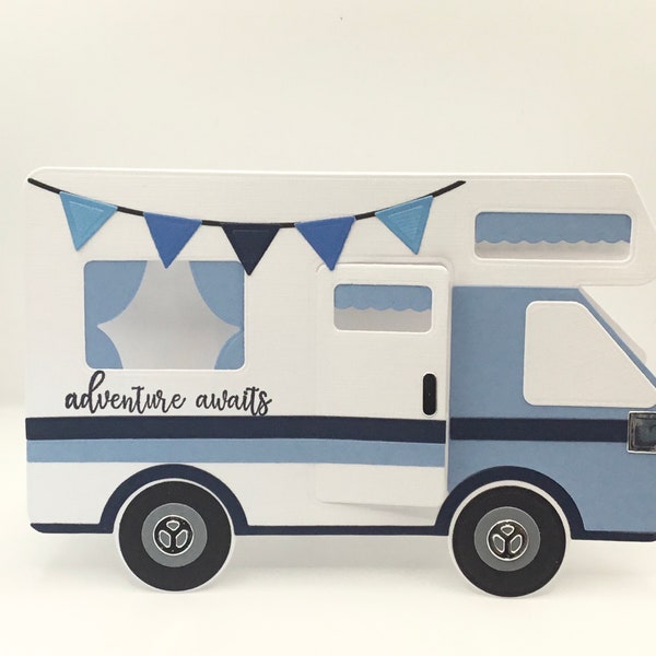 Handmade camper van personalised card