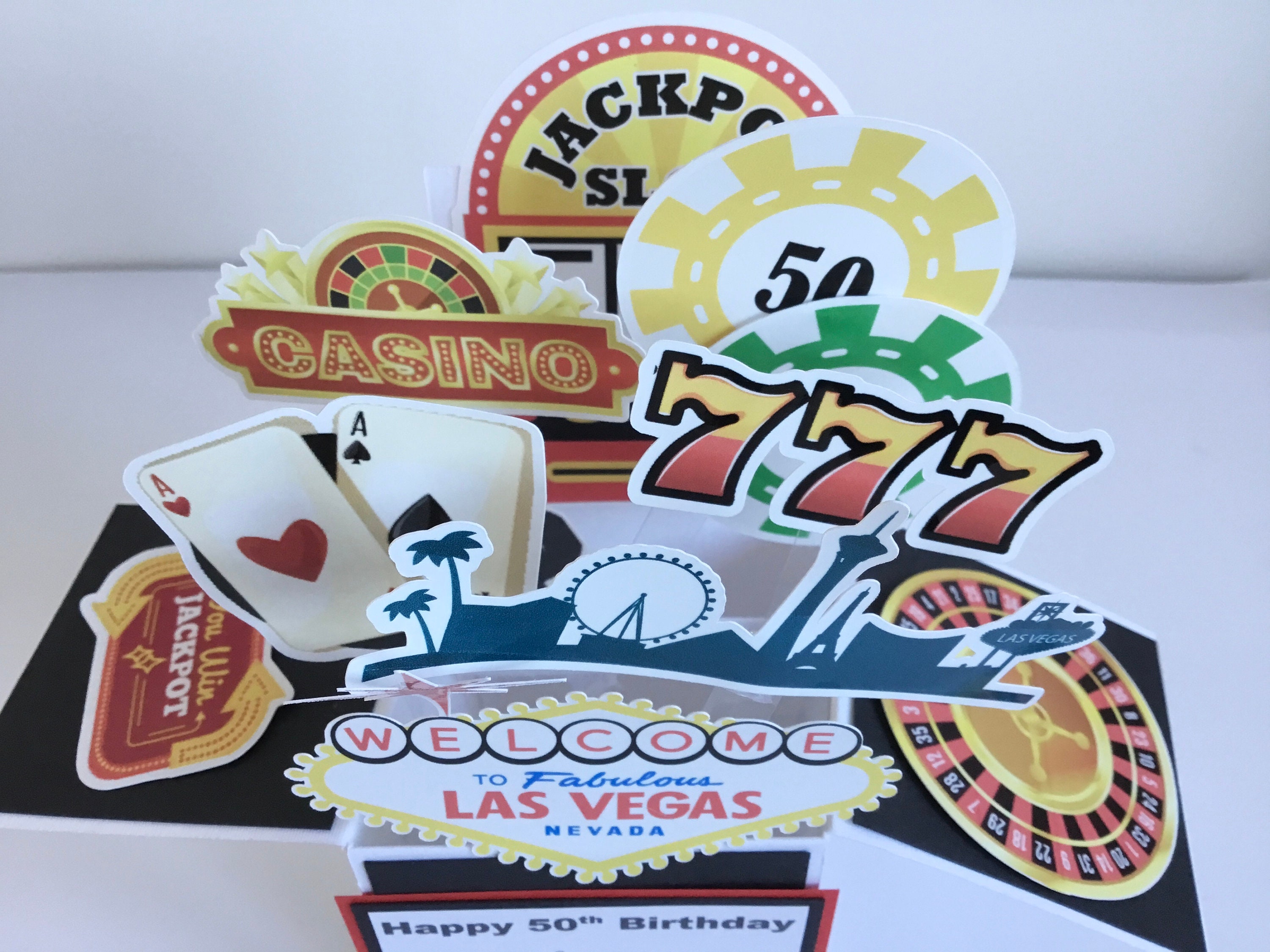Handmade Las Vegas /casino pop up card Etsy
