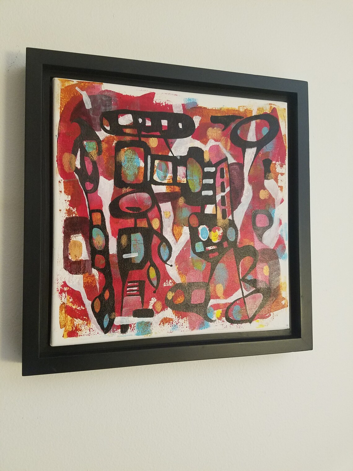 Original Wall Art Funky Wall Art Whimsical Art Abstract Etsy