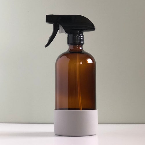 GLASS SPRAY BOTTLE 16 Oz Clear Bottle With Protective - Etsy