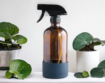 Braunglas-Sprühflasche: 16 oz mit Silikonhülle
