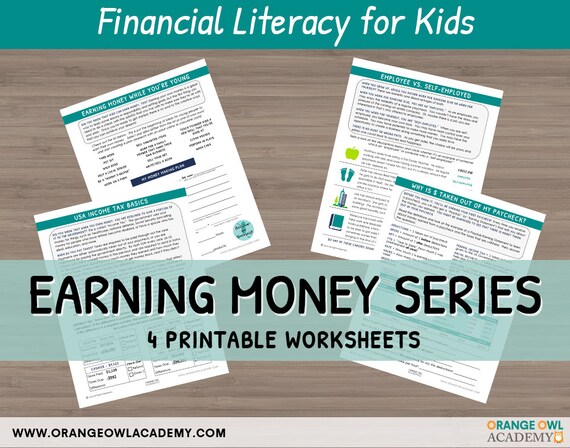 money worksheets for kids earning money series etsy