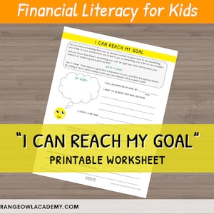 Money Worksheet for Kids I Can Reach My Goal image 1