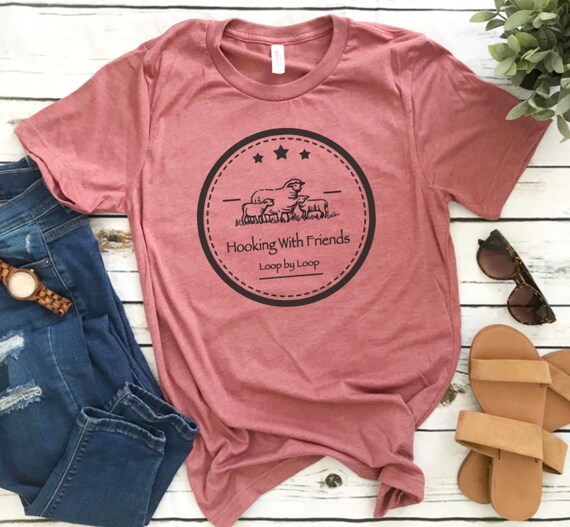 Rug Hooking Shirt Retreat Hooking Wool Sheep Bella Canvas Etsy