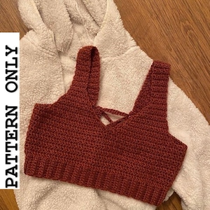 Crochet Top PATTERN / Sienna Bralette Crop Top Made to Measure Pattern image 1