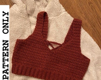 Crochet Top PATTERN / Sienna Bralette Crop Top Made to Measure Pattern