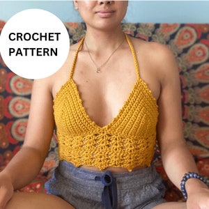 Summer Bralette Crochet PDF Pattern / Jazmine Bralette / Crochet Top / Crochet Crop top/ Made to Measure