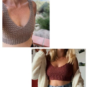 Crochet Top PATTERN / Sienna Bralette Crop Top Made to Measure Pattern image 7