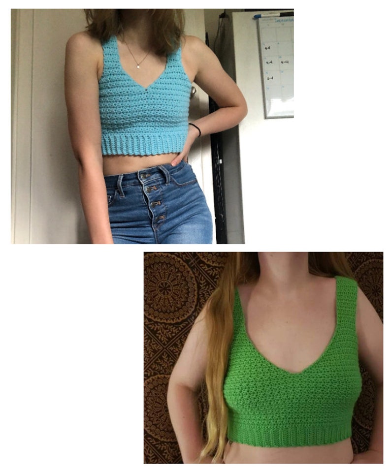 Crochet Top PATTERN / Sienna Bralette Crop Top Made to Measure Pattern image 4