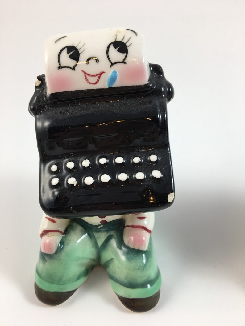 Typewriter Head Salt and Pepper ShakersMade in JapanHand Etsy