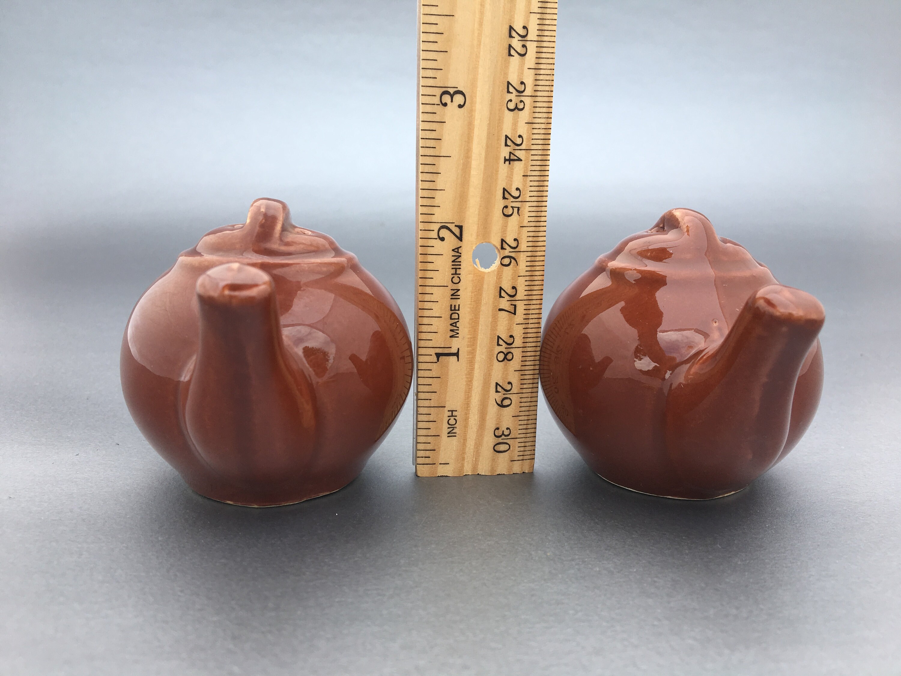 Brown Teapot Salt and Pepper Shakersceramicvintagemid Etsy