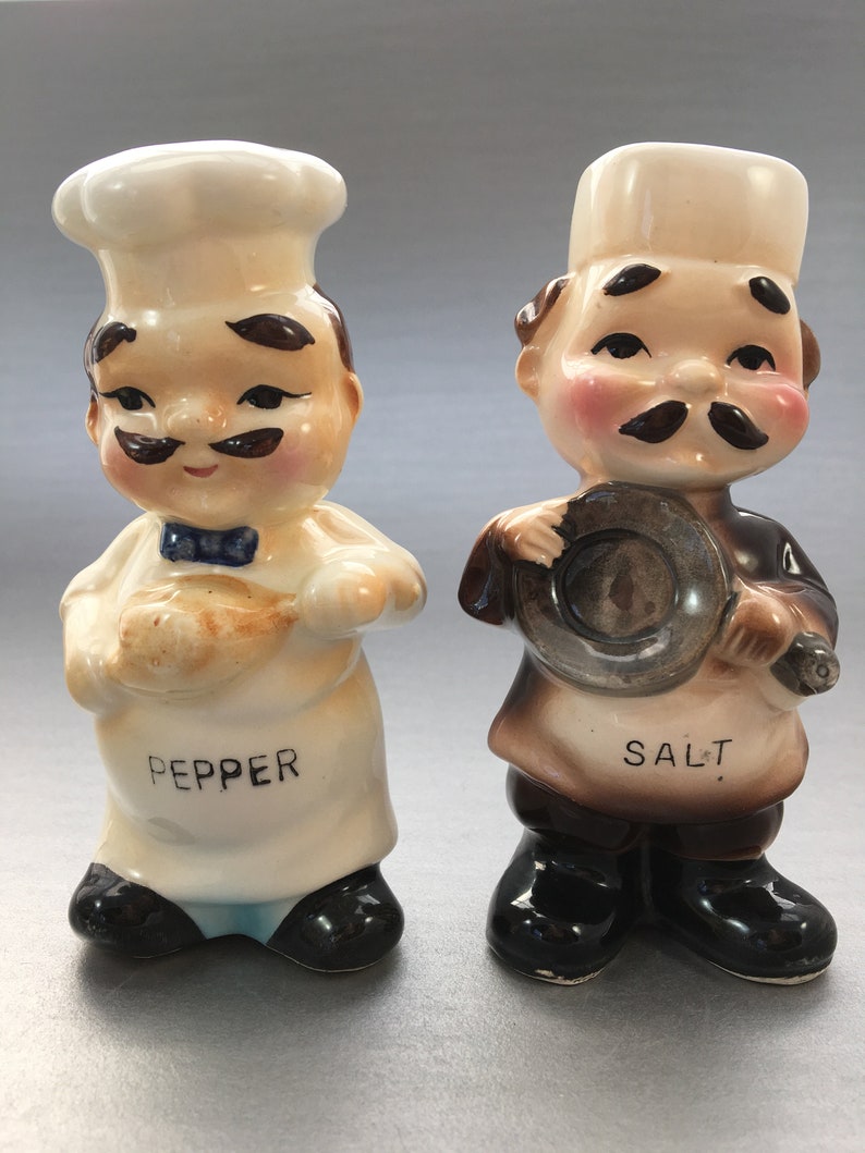 Chef Salt and Pepper Shakersmid Centuryvintagemade in Etsy