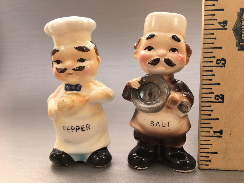Chef Salt and Pepper Shakersmid Centuryvintagemade in Etsy