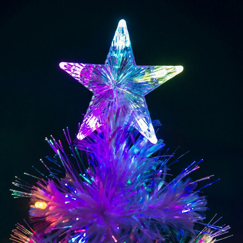 Glasvezel Kerstboom Witte Groene LEDlampjes Xmas Veelkleurig Etsy