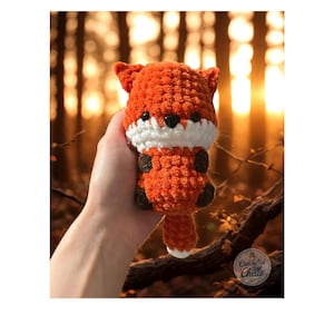 Handmade Crochet Fox Plushie | Red Fox Toy | Small | Children&#39;s Stuffed Animal | Fox Gift