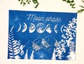 Moon phase , craft kit, Solar printing , gifts for all seasons , elemental leaf