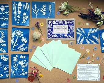 Kit de bricolage, kit d'impression solaire, kits de travaux manuels, travaux manuels, bricolage, cadeaux pour lui, papier photo, kit de cyanotype, kits de travaux manuels pour adultes.