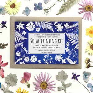 DIY solar printing kit , craft kit , cyanotype , kit , solar printing kit , Craft , DIY kit , gifts to make image 10