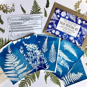 Cyanotype Paper , Neon , Craft Kit , DIY Sun Printing Kit , 8 Sheets,  Cyanotype Kit 